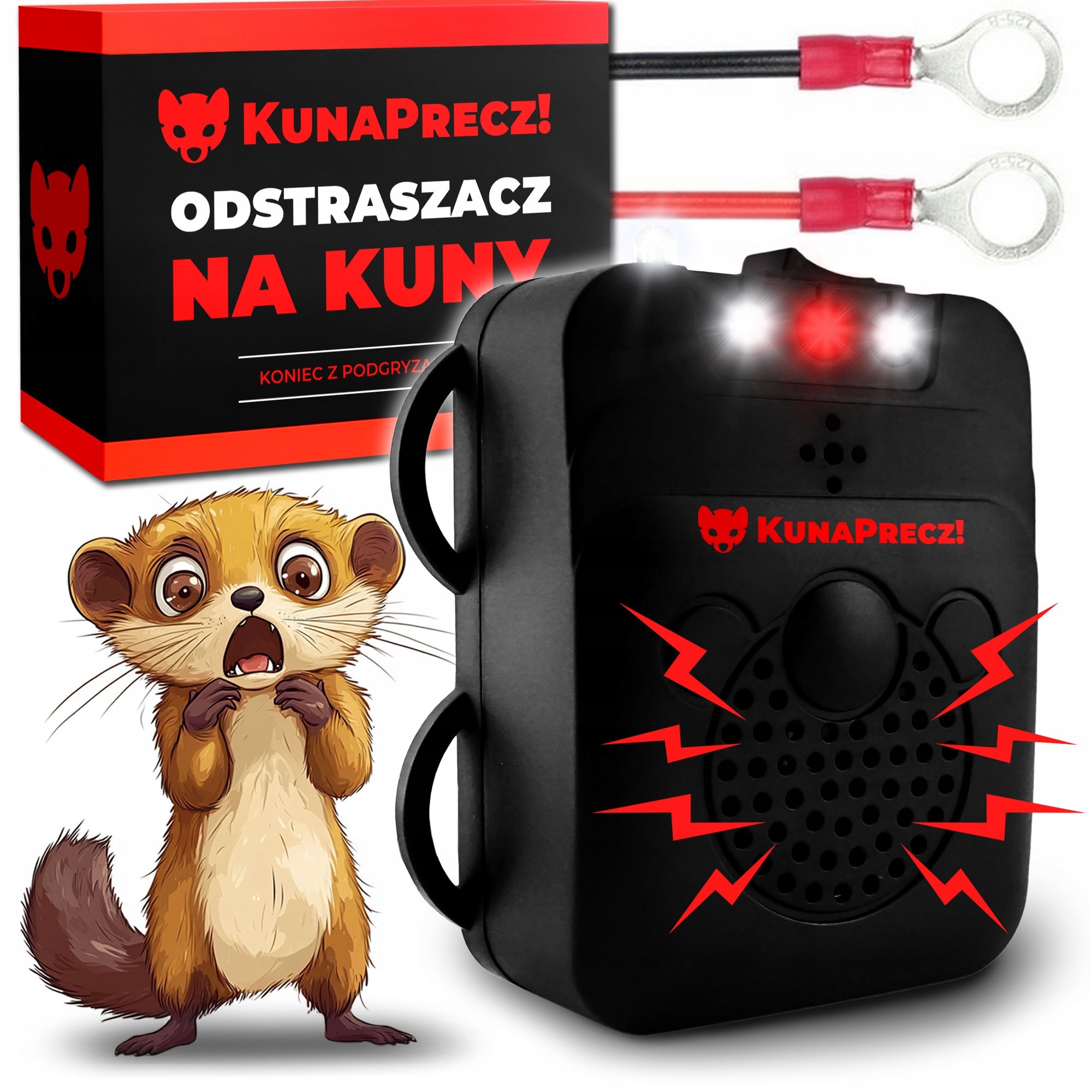 Ultrazvukový odpudzovač KunaPrecz!™ – chráni auto pred kunami, potkanmi a myšami, ekologický